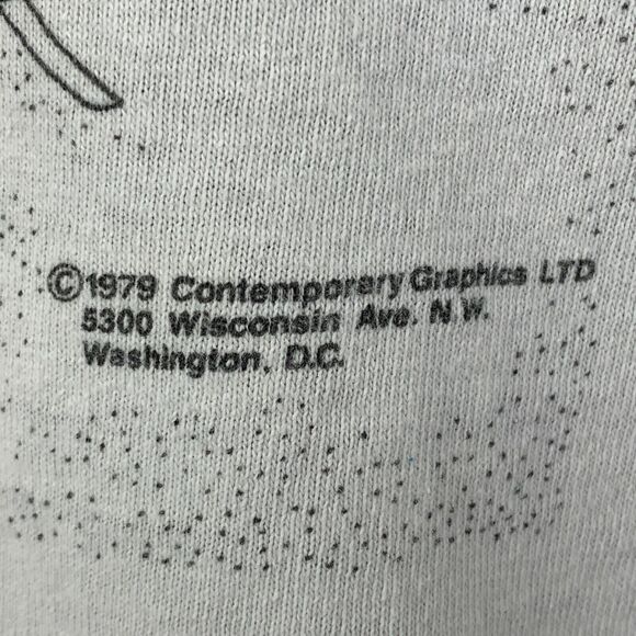 Vintage 80s Washington DC Map T Shirt Mens M Medium Pennsylvania Ave USA White - Picture 10 of 12